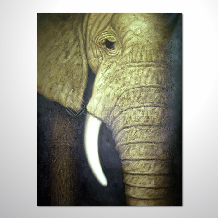 動物王國 大象23 油畫 裝飾...