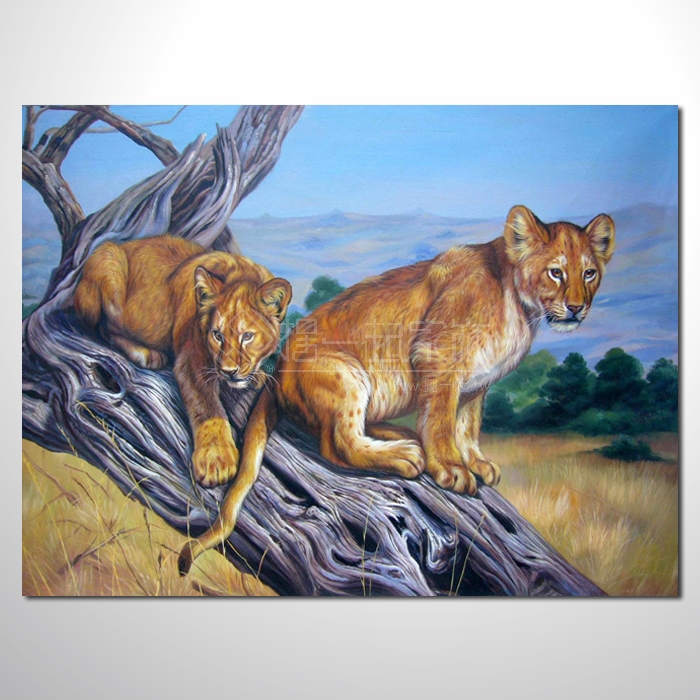 動物王國 豹子05 油畫 裝飾...
