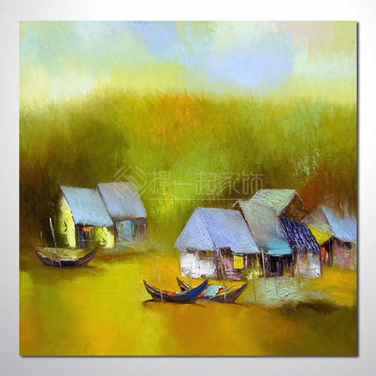越南景14 風景 油畫 裝飾品...