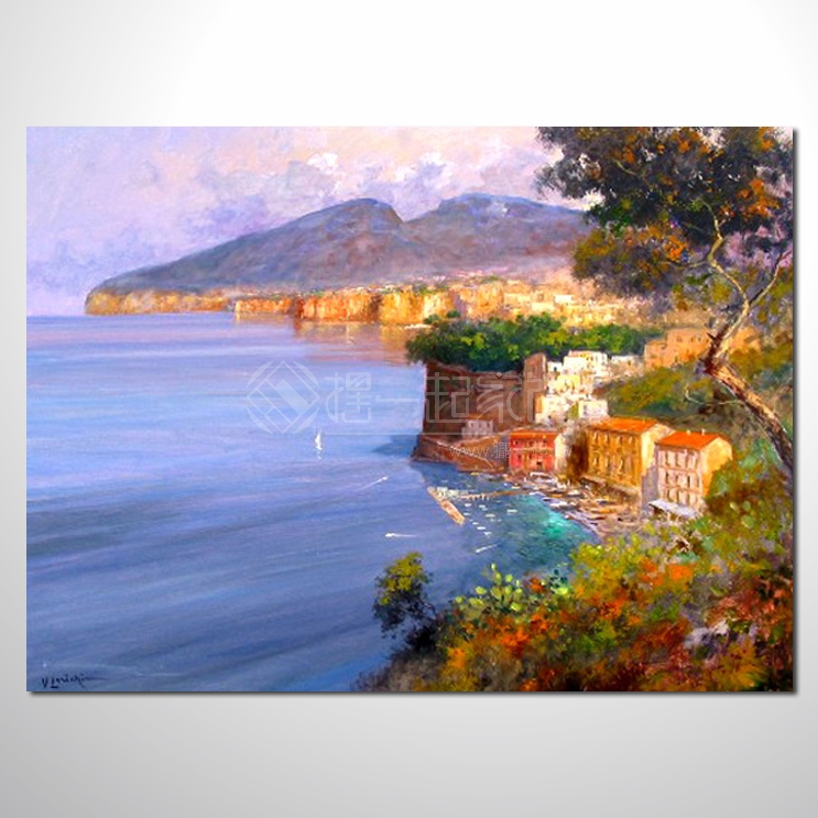 蔚藍地中海065 風景 油畫 ...