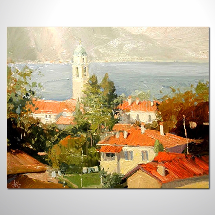 蔚藍地中海069 風景 油畫 ...