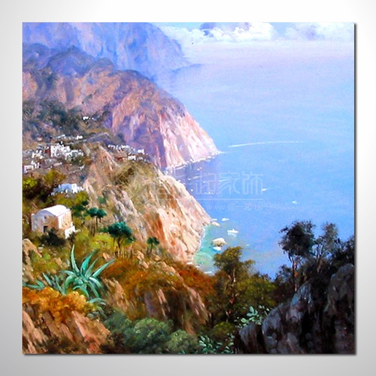 蔚藍地中海087 風景 油畫 ...