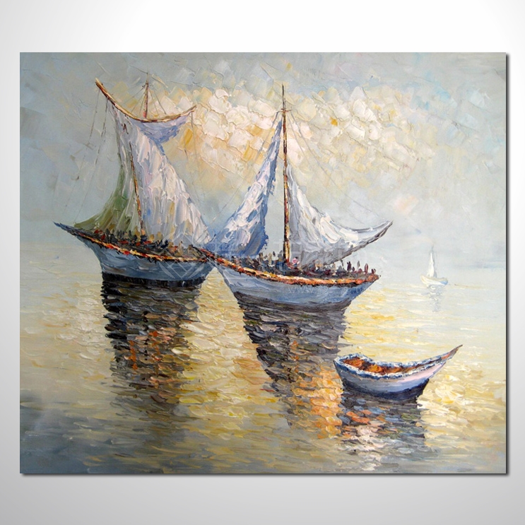 海之帆01 風景 油畫 裝飾品...