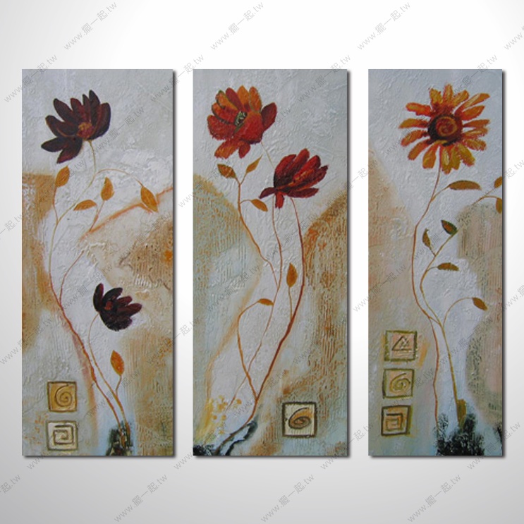 典雅3拼花卉022 油畫 裝飾...