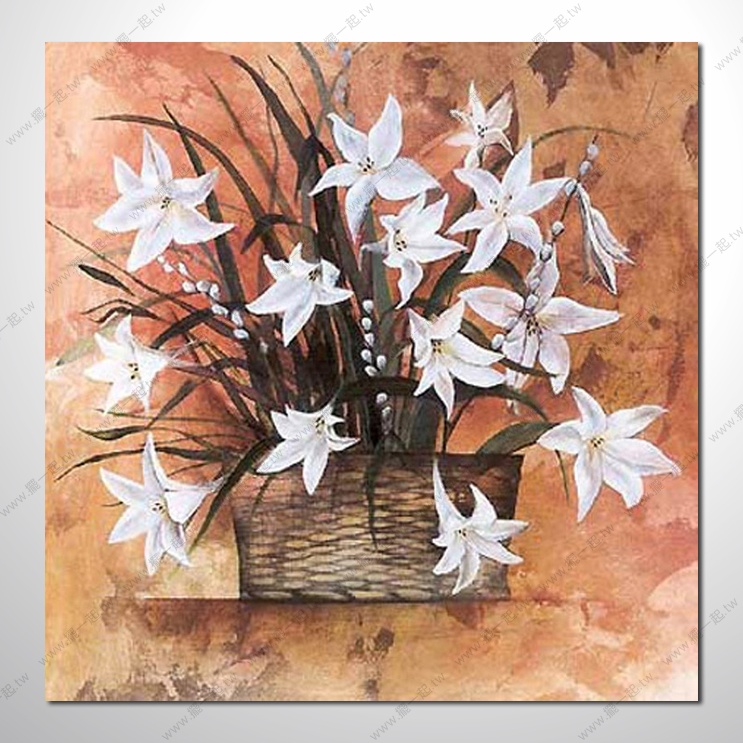 典雅單幅花卉056 油畫 裝飾...
