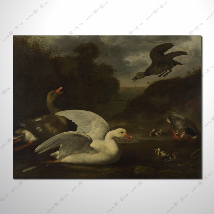 動物王國 鵝與鴨 油畫 裝飾品...