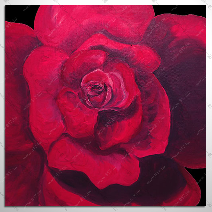 典雅單幅花卉 C240 紅玫瑰...