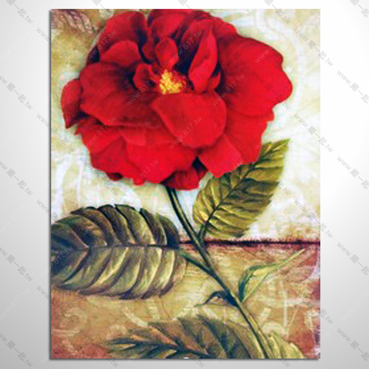 典雅單幅花卉 C222 紅玫瑰...
